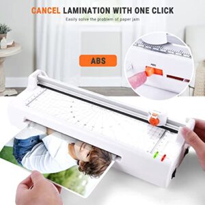 Laminator Machine, 5-in-1 Hot & Cold 40-Second Preheating Laminator for Office/Home Use-MTL02