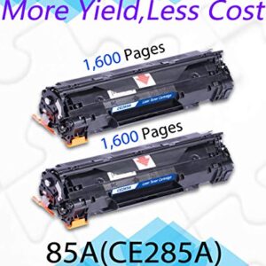 (2-Pack, 2xBlack) Compatible 85A CE285A Toner Cartridge Used for HP P1100 P1102W Pro M1132 M1210 M1212nf M1214nfh M1217nfw M1219nf Printer, by EasyPrint