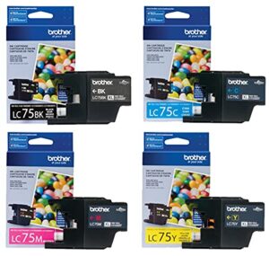 brother lc75 high yield -ink -cartridge set