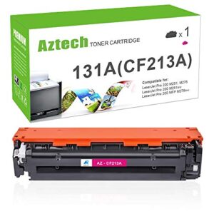 aztech compatible toner cartridge replacement for hp 131x 131a cf213a for pro 200 color m251nw m251n mfp m276nw m276n printer ink (magenta, 1-pack)