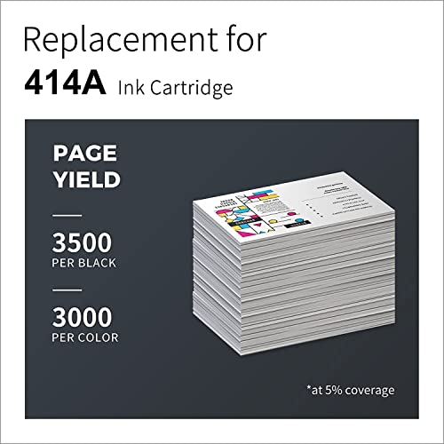 LEMERO UTRUST (414A with Chip) Compatible Toner Cartridge Replacement for HP 414A 414X W2020A W2020X use with HP Color Laserjet Pro MFP M479fdw, M479fdn, M454dw, M454dn, M479dw 414A (4-Pack)