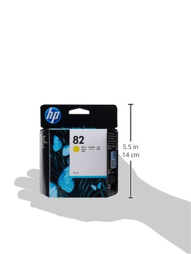 HP 82 Yellow 69-ml Genuine Ink Cartridge (C4913A) for DesignJet 820MFP, 815MFP, 800, CC800PS, 510, 500, 500 Plus, 500ps, 120, 50ps, 20ps & 10ps Large Format Printers