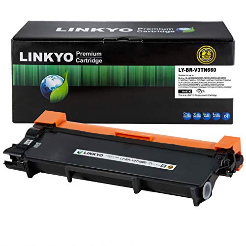 LINKYO Compatible Toner Cartridge Replacement for Brother TN660 (1-Pack, Design V3)