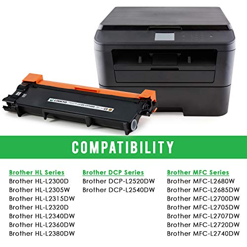 LINKYO Compatible Toner Cartridge Replacement for Brother TN660 (1-Pack, Design V3)