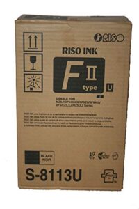 riso s-8113 black f ii type duplicator ink box of 2 risograph s8113u