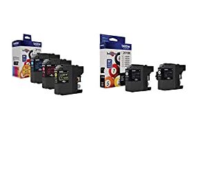 Genuine Brother LC201 (LC-201) Color (Bk/C/M/Y) Ink Cartridge 5-Pack (Includes 2 LC201BK, 1 LC201C, 1 LC201M,1 LC201Y