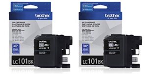 brother lc-101bk ink cartridge black , 2-pack in retail packing