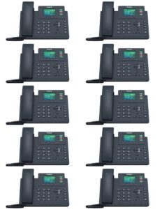 yealink sip-t33g ip phone [10 pack] 4 voip accounts. 2.4-inch color display. dual-port gigabit ethernet, 802.3af poe, power adapter not included (sip-t33g)