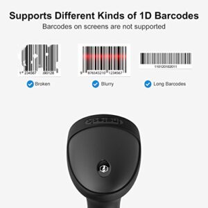 Inateck 1D USB Barcode Scanner with Intelligent Stand Wired, BCST-33