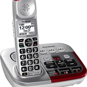 Panasonic KX-TGM450S + (1) KX-TGMA45S Volume Booster Upto 50 dB Slow Talk Control Noise Reduction Talking Caller ID Amplified Cordless Phone-2 Handset