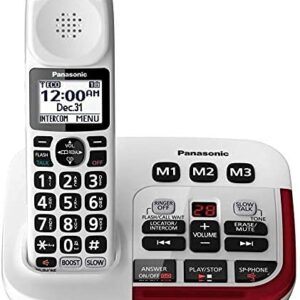 Panasonic KX-TGM450S + (1) KX-TGMA45S Volume Booster Upto 50 dB Slow Talk Control Noise Reduction Talking Caller ID Amplified Cordless Phone-2 Handset