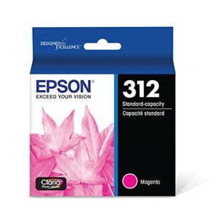 epson t312 claria photo hd -ink standard capacity magenta -cartridge (t312320-s) for select epson expression photo printers