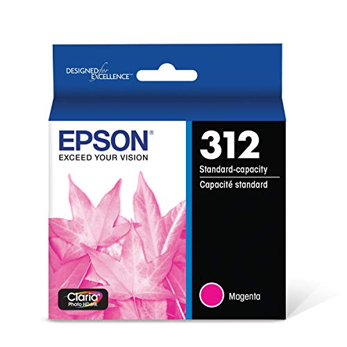 EPSON T312 Claria Photo HD -Ink Standard Capacity Magenta -Cartridge (T312320-S) for select Epson Expression Photo Printers