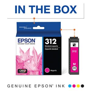 EPSON T312 Claria Photo HD -Ink Standard Capacity Magenta -Cartridge (T312320-S) for select Epson Expression Photo Printers