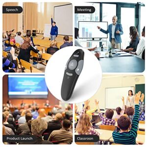 yooswell Presentation Clicker Wireless Presenter Remote Clicker for PowerPoint .RF 2.4GHz Presenter Remote Google Slide Advancer Powerpoint Clicker for Computer/Laptop/Mac/Keynote (Grey)