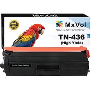 mxvol compatible brother tn-436 tn436bk tn436 toner cartridge high yield toner, use for brother hl-l8360cdw hl-l8260cdw mfc-l8610cdw mfc-l8900cdw printer (black 1-pack)