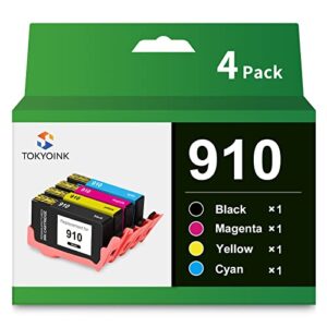910xl ink cartridges combo pack remanufactured compatible replacement for hp 910xl 910 xl ink compatible with officejet 8025e 8035e 8025 8035 8028 8020 8022 8028 8015 (4 pack)