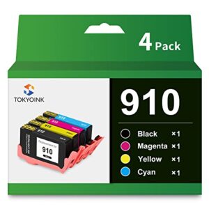 910XL Ink Cartridges Combo Pack Remanufactured Compatible Replacement for HP 910XL 910 XL Ink Compatible with OfficeJet 8025e 8035e 8025 8035 8028 8020 8022 8028 8015 (4 Pack)