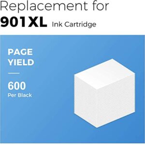 myCartridge Remanufactured Ink Cartridge Replacement for HP 901 901XL 901 XL Work with OfficeJet J4680 J4580 J4550 J4540 J4500 4500 J4660 J4680c G510a (1 Black, 1 Tri-Color)