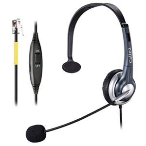 rj9 phone headset with noise cancelling microphone, callez office phone headset mono compatible with yealink t46s t42s t48s t41s t27g t20p t21p avaya 1608 9608 grandstream gxp2170 2135 panasonic cisco