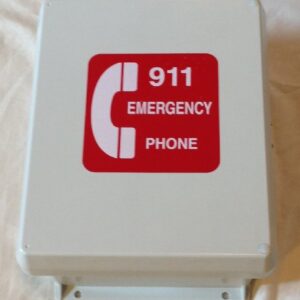 Outdoor Emergency Phone - 911 Only Emergency Land Line Phone System - Weatherproof Call Box