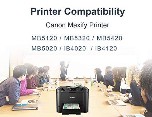 MS Deer Compatible PGI-2200XL Pigment Ink Cartridges Replacement for Canon 2200 XL for Maxify MB5420 MB5320 MB5120 MB5020 iB4120 iB4020 Printers (2 Pigment Black, 1 Cyan, 1 Magenta, 1 Yellow) 5-Pack