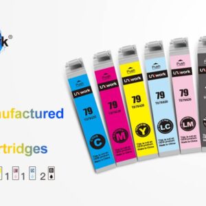 Uniwork Remanufactured 79 Ink Cartridge Replacement for Epson 79 Ink Cartridges use with Artisan 1430 Stylus Photo 1400 Printer (2 Black 1 Cyan 1 Magenta 1 Yellow 1 Light Cyan 1 Light Magenta) 7 Pack