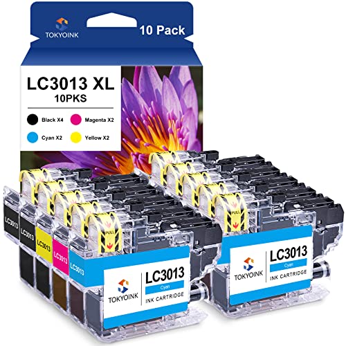 LC3013 LC3011 Ink Cartridges BK/C/M/Y Replacement for Brother LC3013 LC3011 LC 3011 LC 3013 Ink Cartridges Compatible with Brother Printer MFC-J690DW MFC-J497DW MFC-J491DW MFC-J895DW Ink (10PKS)