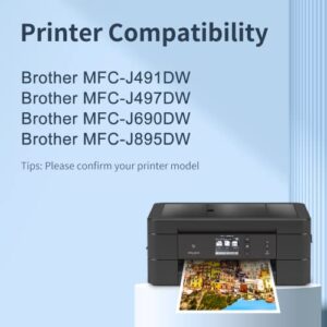 LC3013 LC3011 Ink Cartridges BK/C/M/Y Replacement for Brother LC3013 LC3011 LC 3011 LC 3013 Ink Cartridges Compatible with Brother Printer MFC-J690DW MFC-J497DW MFC-J491DW MFC-J895DW Ink (10PKS)