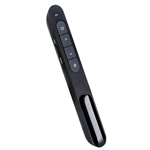 Presentation Clicker USB PowerPoint Clicker Presentation Remote Clicker,2.4G RF Presenter Pointer Slide Advancer with hyplink&Volume Control (Battery Included)