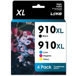 910xl ink cartridges for hp printers compatible for hp 910xl hp 910 ink hp ink 910 works with hp officejet pro 8020 8025e 8028e hp officejet pro 8035 8025(for hp 910xl ink cartridges combo pack) 4pk