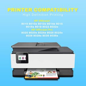 910XL Ink Cartridges for HP Printers Compatible for HP 910XL HP 910 Ink HP Ink 910 Works with HP Officejet Pro 8020 8025e 8028e HP OfficeJet Pro 8035 8025(for HP 910XL Ink Cartridges Combo Pack) 4PK