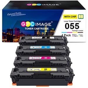 gpc image compatible toner cartridge replacement for canon 055 055h crg 055 055h to use with color imageclass mf741cdw mf743cdw mf745cdw mf746cdw lbp664cdw printer (black,cyan,magenta,yellow)