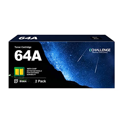 64A CC364A (2 Black) Compatible Toner Cartridge Replacement for HP 64A CC364A 64X CC364X Compatible with Laserjet P4014N P4014DN P4015N P4015X P4015DN P4515N P4515X P4014 P4015 P4515 Printer