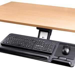 Adjustable Keyboard Tray Ergonomic Design Standard Under Desk Platform Large Space Track CARTMAY