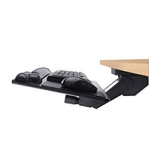 Adjustable Keyboard Tray Ergonomic Design Standard Under Desk Platform Large Space Track CARTMAY