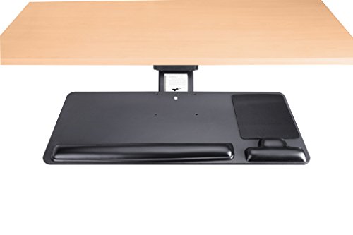 Adjustable Keyboard Tray Ergonomic Design Standard Under Desk Platform Large Space Track CARTMAY