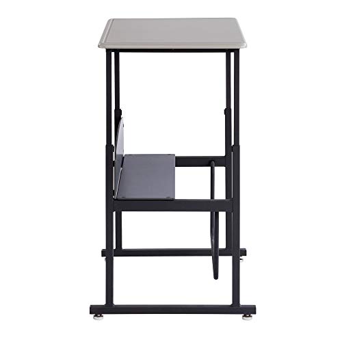 Safco Products AlphaBetter Adjustable-Height Desk, 28" x 20" Standard Desktop, Swinging Footrest Bar