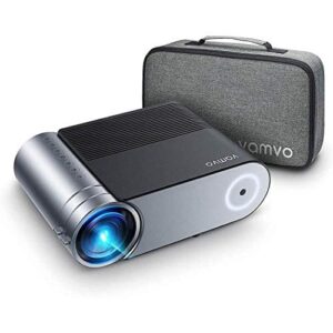 mini projector, vamvo l4200 portable video projector, full hd 1080p 200” display supported; outdoor movie projector 3800 lux with 50,000 hrs, compatible with fire tv stick, ps4, hdmi, vga, av and usb