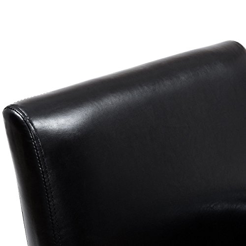 Giantex Leather Reception Guest Chairs Set of 2 W/Padded Seat and Arms Ergonomic Mid-Back Office Executive Side Chair for Meeting Waiting Room Conference Office Guest Chairs, Black