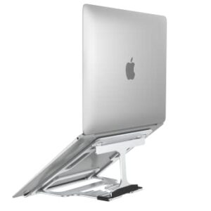 Laptop Stand,Portable Laptop Stand for Desk, Adjustable Folding Aluminum Computer Stand Desktop Riser,Multi-Angle Ergonomic MacBook Holder,Upgraded Design Makes Laptop Holder More Stability