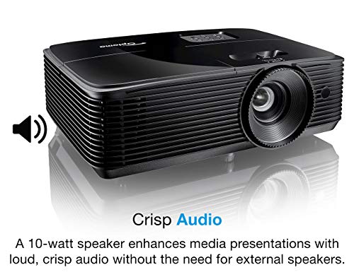 Optoma W400LVe WXGA Professional Projector | 4000 Lumens for Lights-on Viewing | Presentations in Classrooms & Meeting Rooms | Up to 15,000 Hour Lamp Life | Speaker Built in