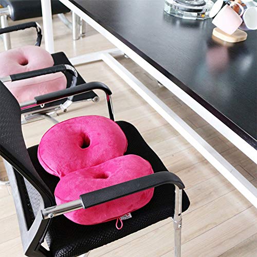 XJZHANG Dual Comfort Cushion Lift Hips Up Seat Pad Cushions, Posture Correction Orthopedic Coccyx for Sciatica Tailbone Hip Pain Relief Fits in Car, Home Office