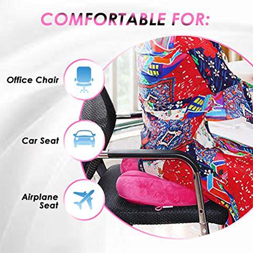 XJZHANG Dual Comfort Cushion Lift Hips Up Seat Pad Cushions, Posture Correction Orthopedic Coccyx for Sciatica Tailbone Hip Pain Relief Fits in Car, Home Office