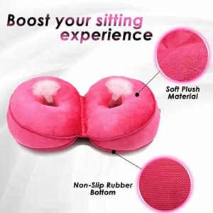 XJZHANG Dual Comfort Cushion Lift Hips Up Seat Pad Cushions, Posture Correction Orthopedic Coccyx for Sciatica Tailbone Hip Pain Relief Fits in Car, Home Office