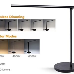 Bostitch Office VLED1826BLK-BOS Dimmable LED Desk Lamp with Adjustable Color Temperature, Black