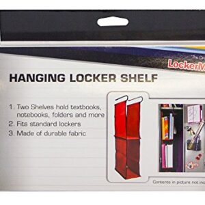Hanging Fabric Locker Shelf - 2 shelves, fits standard lockers, durable fabric, Colors may vary