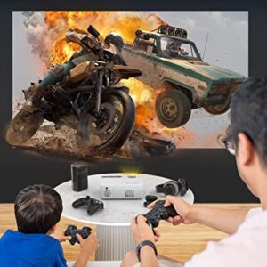 Projector, 5G WiFi Bluetooth 9800 Lumen 1080p Mini HD Movie Projectors, Digital Zoom Home Theater for HDMI USB VGA PC TV Box iOS Android Phone