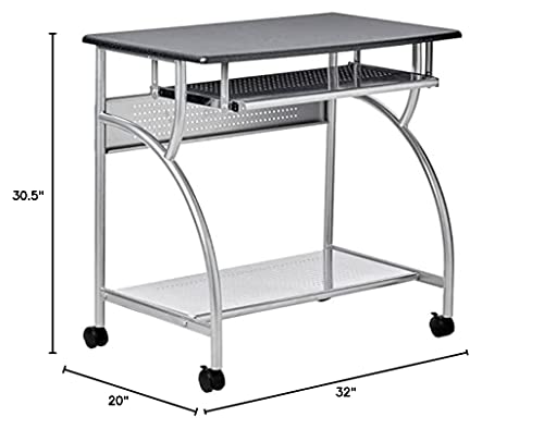 Safco SOHO Mobile Workstation, Anthricite, Metallic Gray