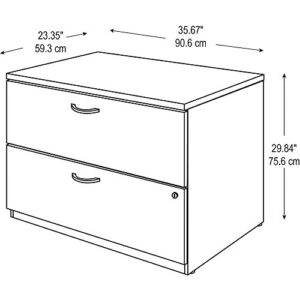 Bush Business Furniture Series C Collection 36W 2Dwr Lateral File in Hansen Cherry